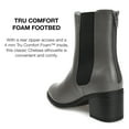 thumbnail image 4 of Journee Collection Womens Tayshia Tru Comfort Foam Back Heel Zip Stacked Heel Booties, 4 of 6