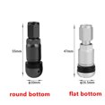 thumbnail image 4 of 4 válvulas de aluminio para neumáticos, válvula de neumático TPMS de fondo plano y redondo para automóviles de pasajeros, TR525, compatible con la mayoría de los automóviles, 4 of 5