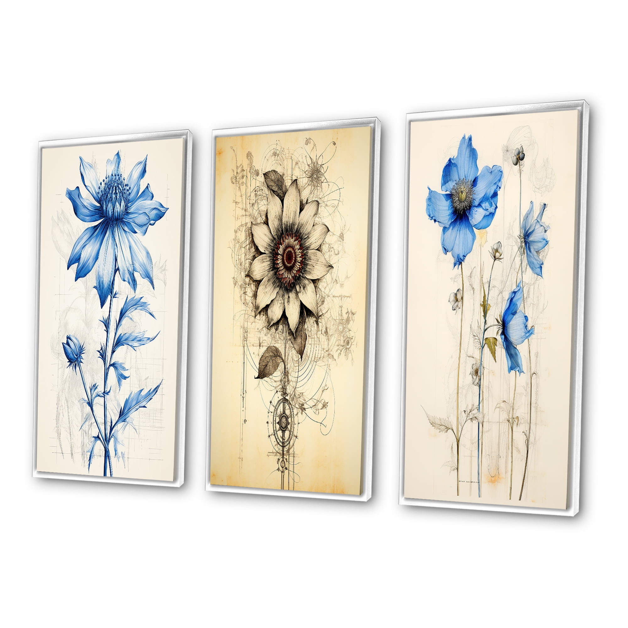 絵画　ブルーデイジー Designart 