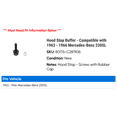 thumbnail image 2 of Hood Stop Buffer - Compatible with 1963 - 1966 Mercedes-Benz 230SL 1964 1965, 2 of 2
