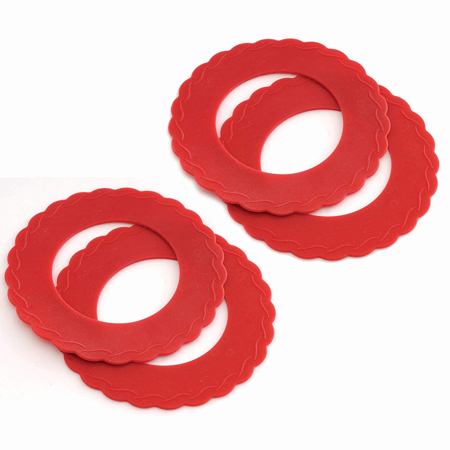 3280 Silicone Mini Pie Pan Shields, Set of 4, Protect pie crust edge