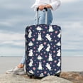 thumbnail image 3 of Lsque Rabbit And Flower Printed Luggage Cover, Travel Luggage Protector,Scratch and Dirt Resistant, Fits 18-32 Inch Luggage - Small, 3 of 9
