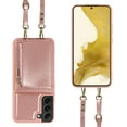 thumbnail image 6 of Nalacover RFID Blocking Wallet Case for Samsung Galaxy S22 Plus, Shockproof PU Leather Magnetic Button Zipper Purse Card Slots & Kickstand Crossbody Phone Case with Shoulder & Wrist Strap,Rosegold, 6 of 12