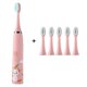 thumbnail image 1 of ZK-Rechargeable Kids Electric Toothbrush, 4 Modes with Memory 6 Brushes (Pink), 1 of 5