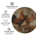 thumbnail image 4 of Bingfone Vintage Oil Painting Chicken And Duck Leather Drinks Coasters With Set Of 6,Suitable For Home Kitchen,Coffee Cup Coasters Home Gift, 4 of 9