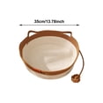 thumbnail image 3 of Woven Cat Bed For Indoor Cats All Season Linen Cat With Scratching & Hanging Round Bed With Portable Handles For And Small, 3 of 6