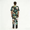 thumbnail image 2 of Mens Pajamas Set Loungewear Short Sleeve Top Long Pants Pj Sets with Pockets, Playing Poker Cards Casino Vintage, 2 of 6