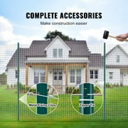 KFFKFF 6 Ft T-Posts, Set of 6, Durable Metal Posts for Fencing, Ideal for Garden, Yard, Lawn, Farm Use, Outdoor Wire Fences, Green