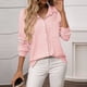 thumbnail image 4 of Ailaofu Womens Shirts Striped Dress Shirt Long Sleeve Collared Office Work Pinstripes Blouses Tops, 4 of 5