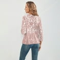 thumbnail image 4 of yillto Women Plus Size Cardigan 3/4 Sleeve Open Front Lightweight Lace Coats Formal Blazer S-5XL, 4 of 7
