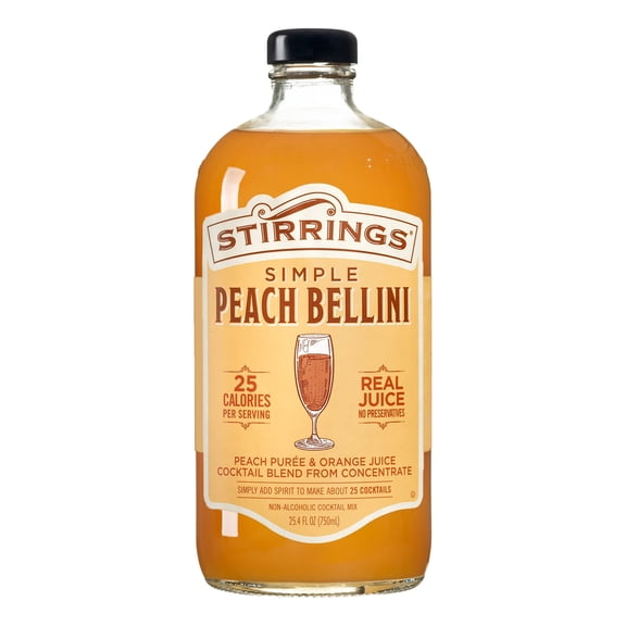 Stirrings Peach Bellini Cocktail Mixer, 750ml