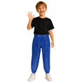thumbnail image 3 of lnmuld Boys Casual Jogger Pants Elastic Waist Tapered Cuff Holographic Heart Print Kids Daily Wear Bottoms Size:6-7 Years, 3 of 5