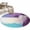 Teal Purple White, variant on Round Rugs 4Ft, Purple Turquoise Round Area Rug Washable Indoor Throw Carpet, Oil Painting Modern Geometric Abstract Soft Non Slip Circle Rug for Kitchen Nursery Room Home Decor Aesthetic