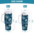 thumbnail image 3 of 30 oz Insulated Stainless Steel Tumbler Double Wall Stainless Steel Tumbler with 2-Way Drinking Abstract Turtle Pattern, 3 of 9