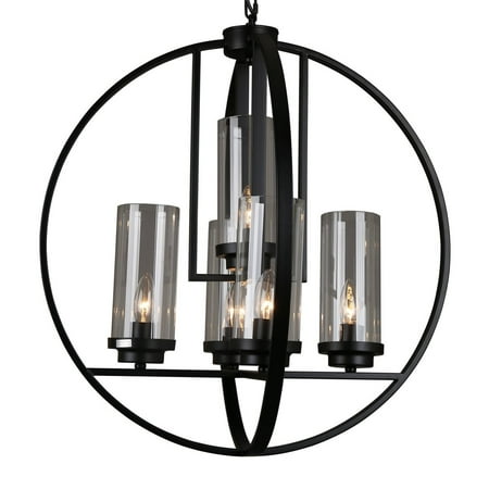 Homcom 5 Light Metal Strap Globe Chandelier Com Homcom 5 Light Metal Strap Globe Chandelier