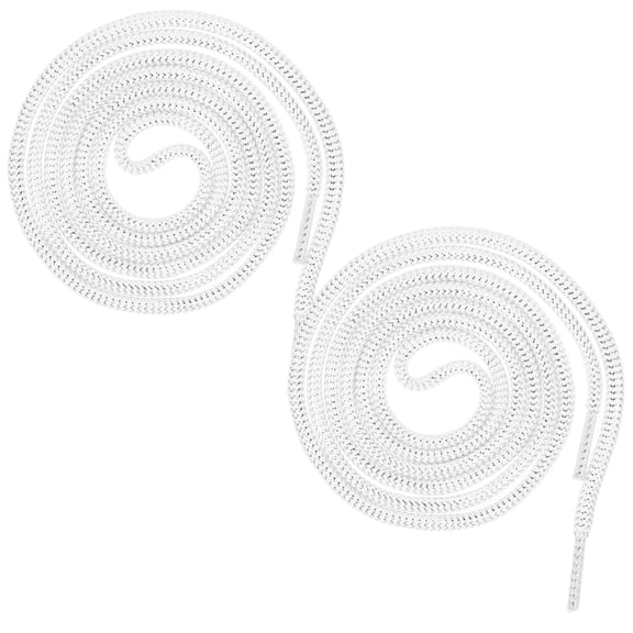 ifundom Casual White Round Shoe Laces 1 Pair Replacement for Sneakers and Athletic Shoes