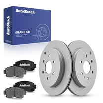 AutoShack 13.05" (331.5 mm) Rear Vented Brake Rotors Coated   Ceramic Brake Pads | Replacement for 2007-2016 GMC Acadia 2009-2017 Chevrolet Traverse | 6-PC Brake Kit | ArmorStop