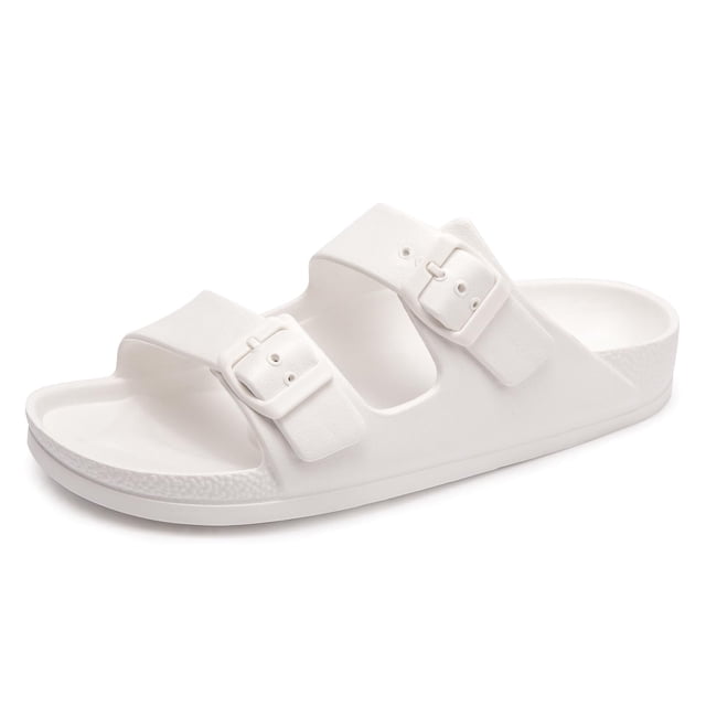Sandalia FUNKYMONKEY para Mujer, Comodidad Blanca con Hebilla Ajustable