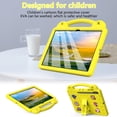 thumbnail image 3 of Dteck Kids Tablet Case for Samsung Galaxy Tab S10 FE Plus 13.1 inch (Model SM-X620/X626),Shockproof EVA Case Handle Stand with Shoulder Strap Cover for Galaxy Tab S10 FE+ 2025,Yellow, 3 of 8