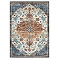 thumbnail image 4 of GlowSol 9'x12' Area Rug Vintage Medallion Print Rug, Non Slip Low Pile Boho Soft Floral Accent Rugs for Living Room Bedroom, Orange, 4 of 8