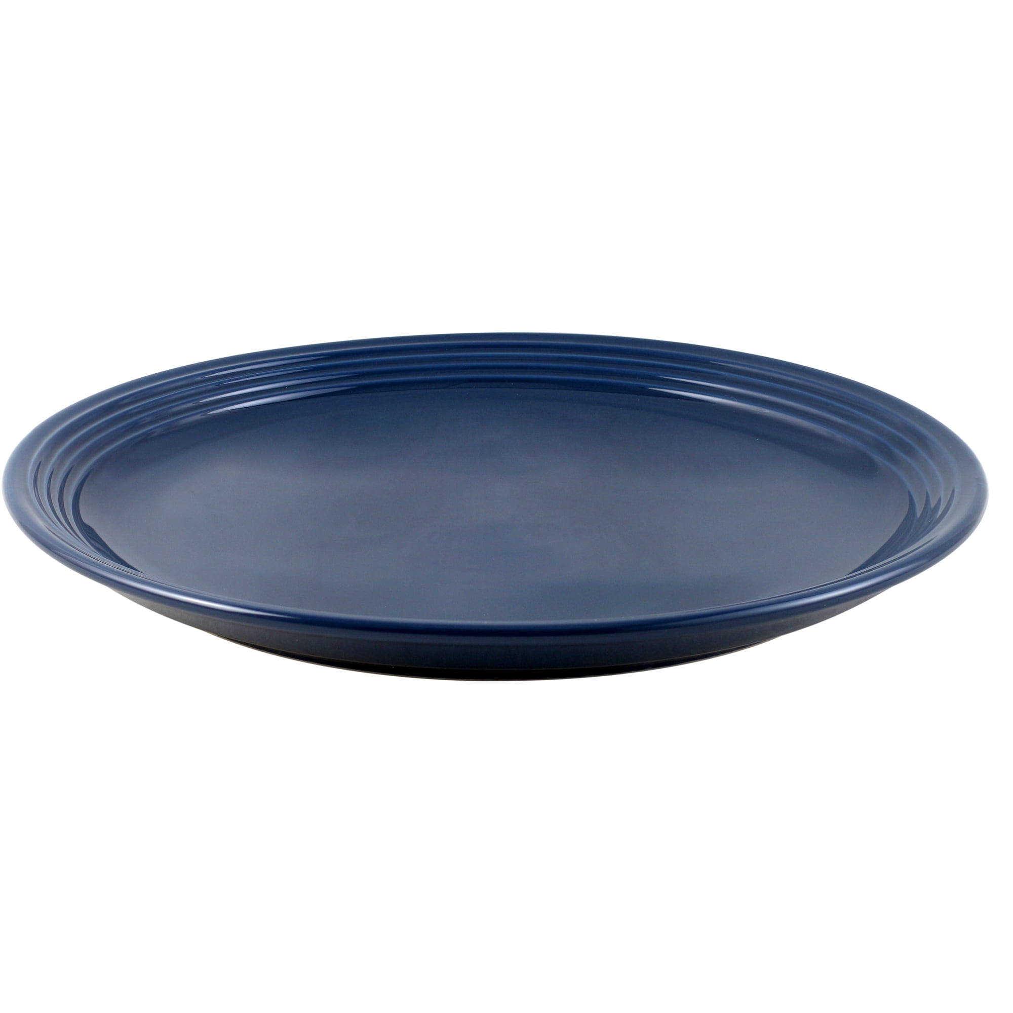 (3 pack) Mainstays Chiara Round Stoneware Dinner Plate, 10.5 in, Navy