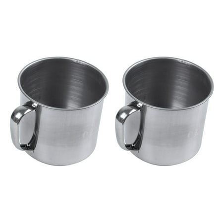 

2X Stainless Steel Coffee Tea Mug Cup-Camping/Travel-3.5 Inch
