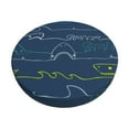 thumbnail image 6 of Uemuo Shark Pattern Round Bar Stool Seat Covers Washable Stool Cushion Slipcover Elastic Bar Chair Covers-12 inch, 6 of 7