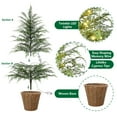 thumbnail image 4 of 2FT/3FT/4FT PreLit Green Artificial Christmas Tree, Warm White LED Lights Twinkling Glow, Realistic Tabletop Tree PreAssembled Holiday Decor for Home Apartment Entryway Indoor Display, 4 of 4