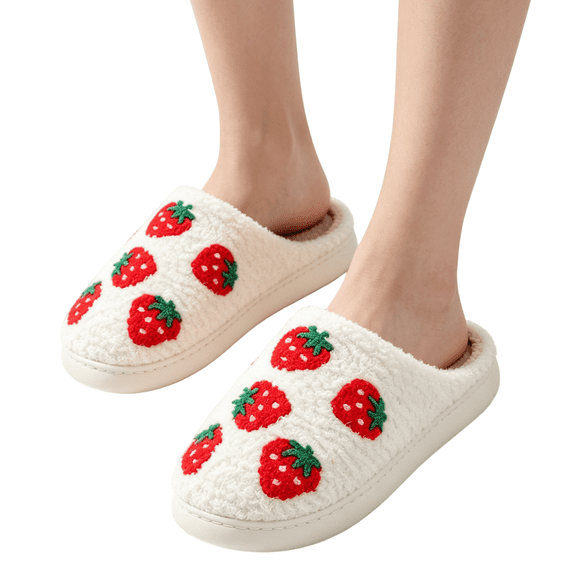 KEVCHE Womens Cute Slippers for Bedroom, Warm Soft Fuzzy Closed Toe Sandals with Non-Slip Sole, Cozy House Slippers for Indoor Comfort, Lightweight Plush Home Shoes for Daily Relaxation