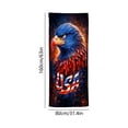 thumbnail image 3 of Boovnll American Flag Beach Towel Red White Blue Stars Stripe Microfiber Beach Towels, Absorbent Quick Dry Sand Free Beach Towel for Beach Yoga Pool Beach Towels Oversized, 31x63", 3 of 6