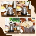 thumbnail image 5 of Electric Moka Pot Coffee Maker 6 Cup 300ml Portable Aluminum Espresso  with Detachable Base for Home Travel, 5 of 6