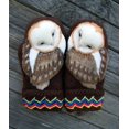 thumbnail image 1 of Cute Cartoon Owls Hand Knitted Wool Nordic Mittens, 1 of 3