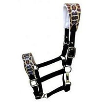Showman Nylon Bronc Halter w/ Padded Snake Print Crown & Noseband