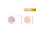thumbnail image 3 of Angara Collier en Morganite Naturel - Pendentif Solitaire Rond en Morganite avec Lunette en Platine pour Femmes, 3 of 8