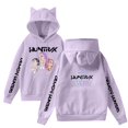 thumbnail image 1 of pop Huntrix Print Cat Ears Hoodie with De-mon Sweatshirt Huntrix Trendy Pullover All-over Print Fashion Casual Long Sleeve Sweatshirt Pullover Casual Streetwear L, 1 of 4