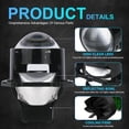 thumbnail image 2 of NLpear 2PCS 3 Inch Bi LED Projector Headlights Lenses for Hella LED Lights Projector 120W 40000LM Diode Headlamp Car Accessories, 2 of 4