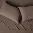 thumbnail image 3 of Brushed Microfiber Sheet Set, Extra Soft with Natural Texture, 4-Piece, Queen, Brown, 3 of 5