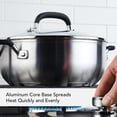 thumbnail image 3 of Cacerola KitchenAid de acero inoxidable cepillado de 4 litros con tapa, 3 of 9