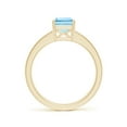 thumbnail image 2 of ANGARA Natural Octagonal 1.35 ct Aquamarine Engagement Ring with Diamonds in 14K Yellow Gold for Women (Size-8x6mm) | March Birthstone, Anniversary, Jewelry Gift for Women | Natural Aquamarine Ring, 2 of 12
