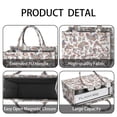 thumbnail image 4 of Large Capacity Tote Bag,White Pioneer Flower and Paisley Pattern Handbag Fashion Luxury Tote Bag,15.7"x13"x 5.1" Inches,Laptop Compatible, 4 of 6