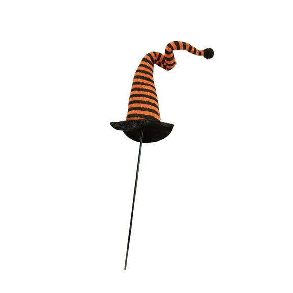 Halloween Witch Hat Pick Orange Knit Fabric Witch Hat Decor for Flower Arrangement