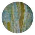 thumbnail image 3 of Unique Loom Jardin Collection Area Rug - Lilly (6' 1" Round Turquoise/Gray), 3 of 7