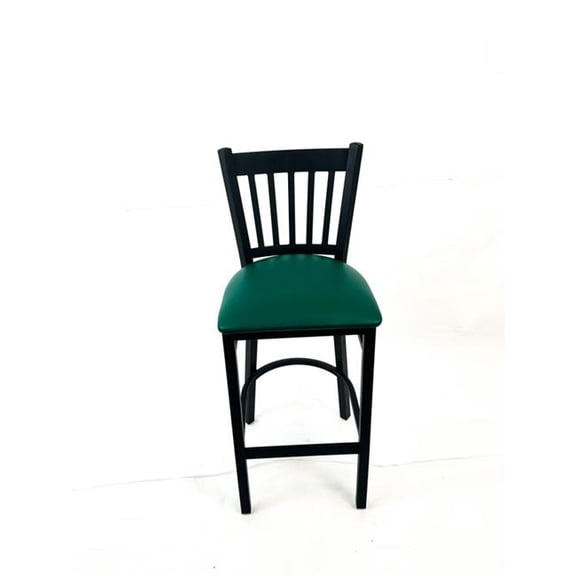 JMC Furniture JMCCBBVSGRN Cobra Series Barstool, Supports Up to 300 lbs, 28.5 in. Seat Height, Green Seat, Black Back & Base
