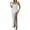 White, variant on Lovskoo 2024 Women's Sequin Glitter Dress Spaghetti Strap Sleeveless Backless High Side Split Bodycon Maxi Dresses White XL