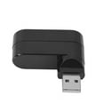 thumbnail image 2 of Cable adaptador divisor de 3 puertos USB 2.0 Hub giratorio de 180° para PC y portátil (negro), 2 of 4