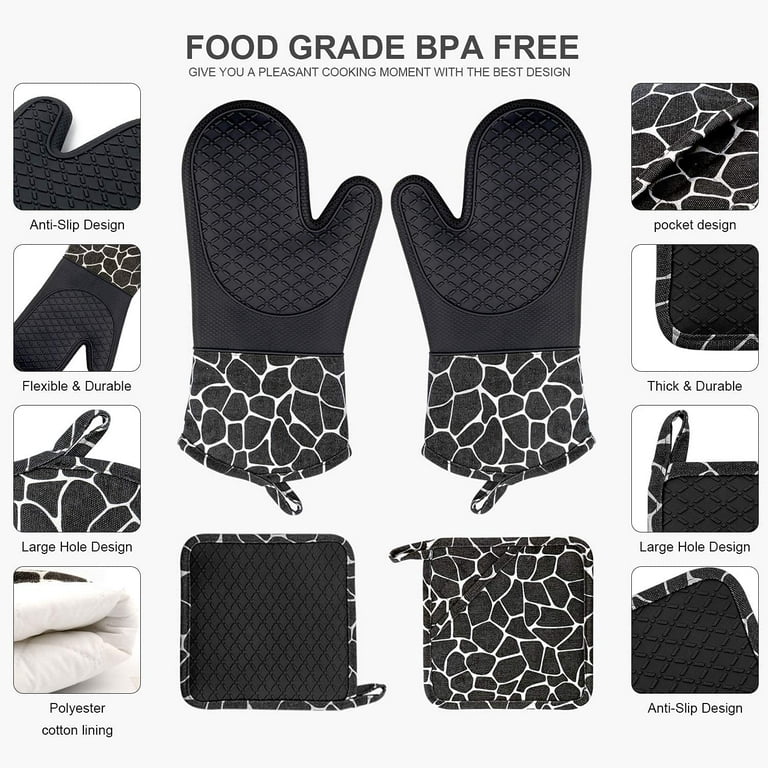 Oven Mitts: (White Silicone) (per pair)