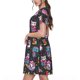 thumbnail image 2 of Easygdp Rainbow Unicorn And Cat Icecream para Vestido Transpirable de Mujer, Vestido Suelto de Manga Corta con Pliegues y Bolsillos para el Verano, 2 of 6