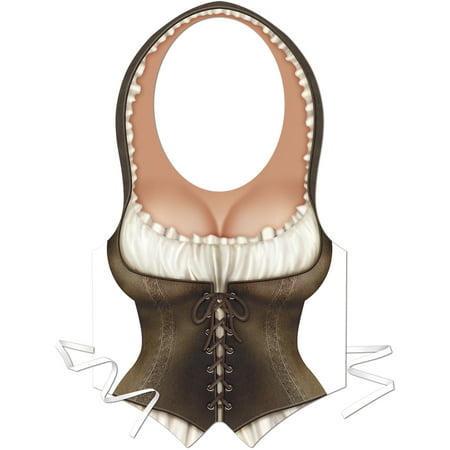 Adults Womens Plastic Medieval Maiden Vest Chest Piece Costume Accessory