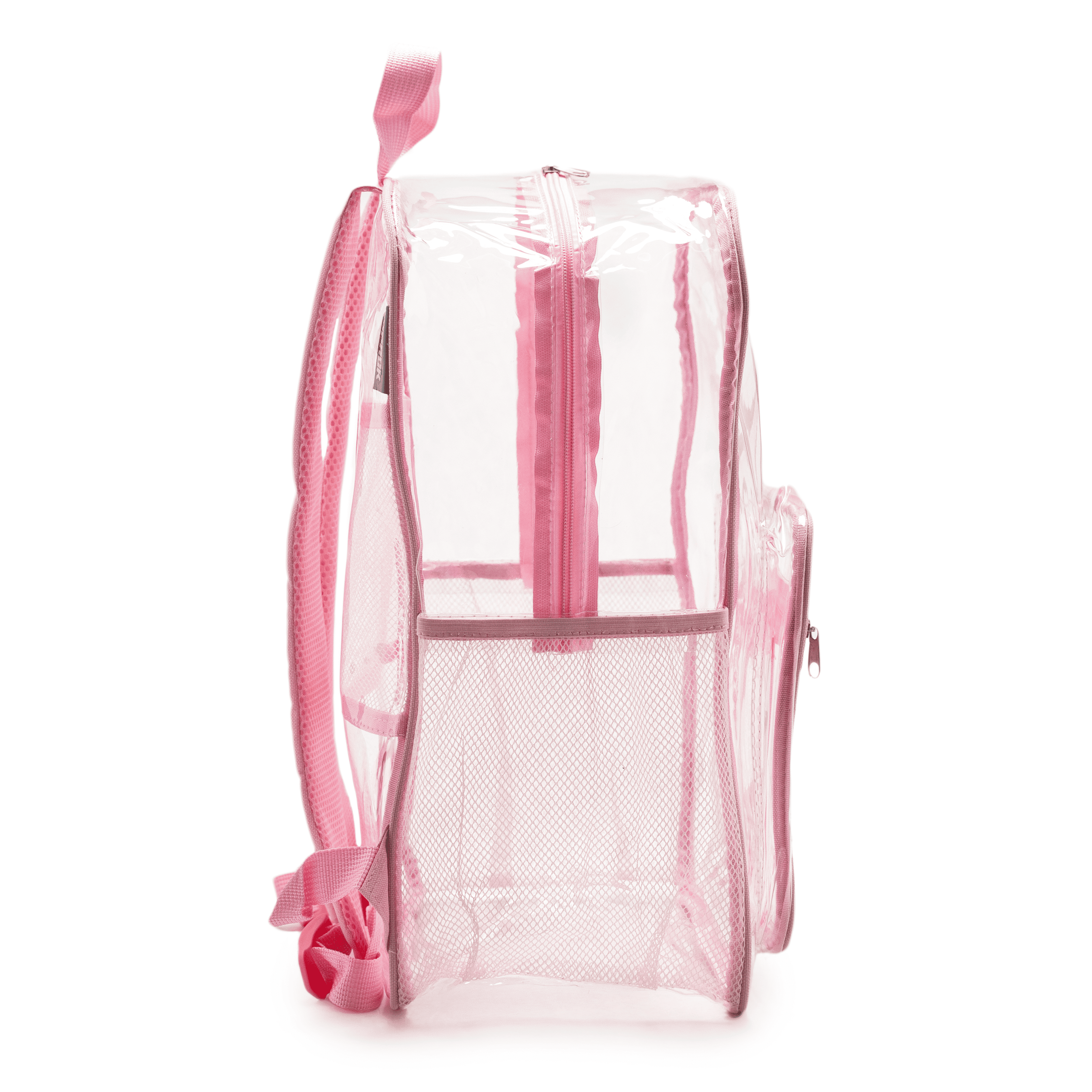 JPACK Clear Backpack – Heavy Duty Transparent Bookbag for Adults and Teens | School, Work, Travel, Stadiums (Pink)