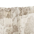 thumbnail image 3 of Curtainking Farmhouse Valance 20 inch Taupe on Beige Rustic Floral Light Filtering Curtain Semi-Sheer Tie Up Valance for Kitchen Bathroom Rod Pocket 1 Panel, 3 of 5